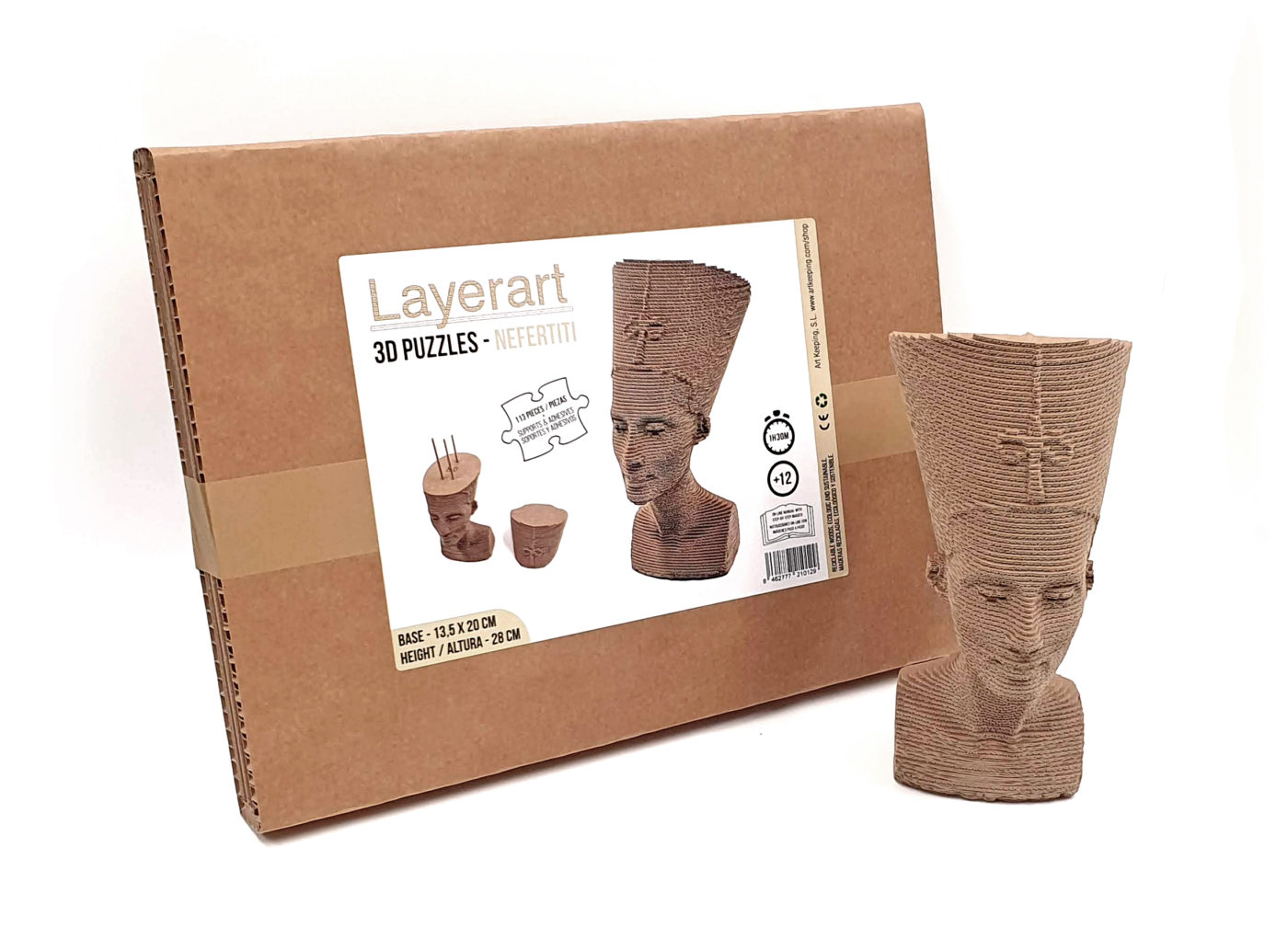 Nefertiti cartón 3D